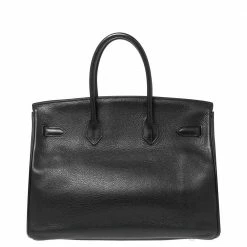 Hermes Black Togo Leather Palladium Plated Birkin 35 Bag For Women 21 Hermes Black Togo Leather Palladium Plated Birkin 35 Bag For Women -Deals Hermes Store luxury women hermes used handbags p582672 004