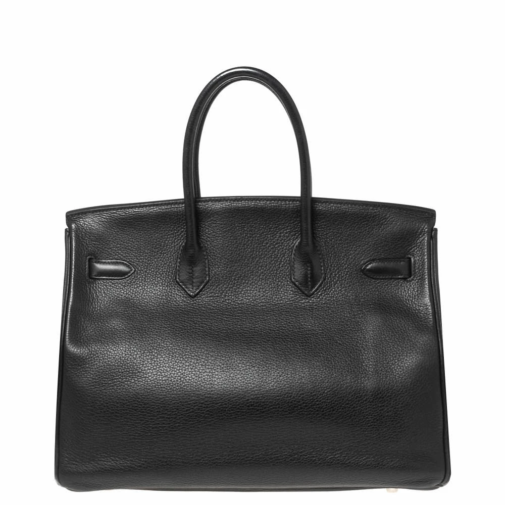 Hermes Black Togo Leather Palladium Plated Birkin 35 Bag For Women 6 Hermes Black Togo Leather Palladium Plated Birkin 35 Bag For Women - Image 4
