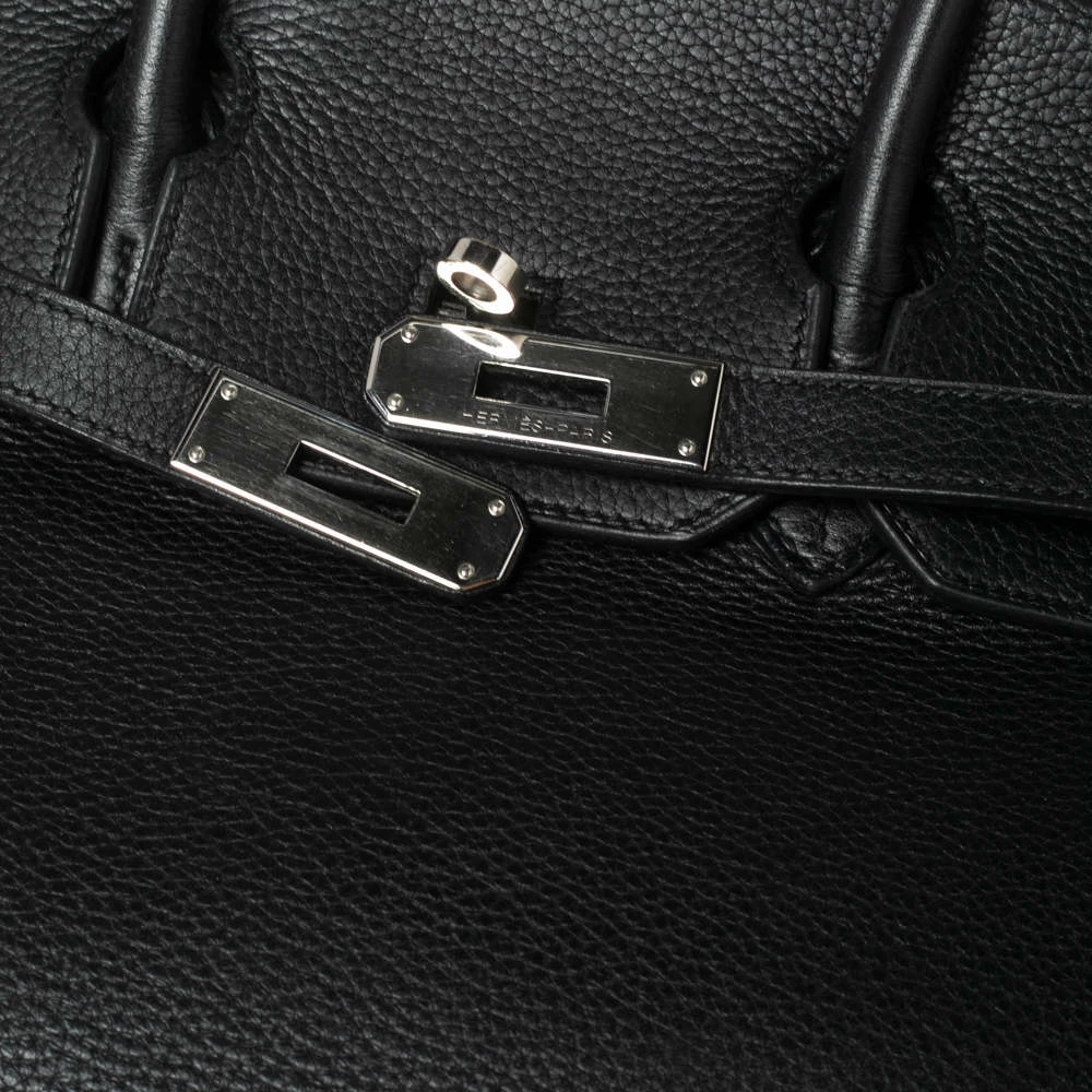 Hermes Black Togo Leather Palladium Plated Birkin 35 Bag For Women 7 Hermes Black Togo Leather Palladium Plated Birkin 35 Bag For Women - Image 5