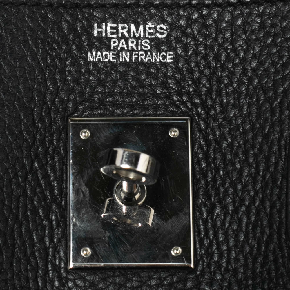 Hermes Black Togo Leather Palladium Plated Birkin 35 Bag For Women 14 Hermes Black Togo Leather Palladium Plated Birkin 35 Bag For Women - Image 12
