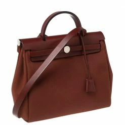 Hermes Rogue H Canvas And Leather Herbag Zip PM Bag For Women -Deals Hermes Store luxury women hermes used handbags p586099 006