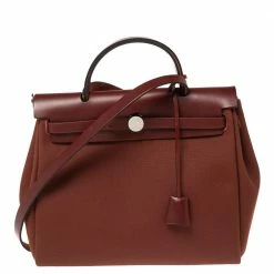 Hermes Rogue H Canvas And Leather Herbag Zip PM Bag For Women