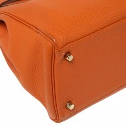 Hermes Orange Togo Leather Gold Plated Kelly Retourne 35 Bag For Women -Deals Hermes Store luxury women hermes used handbags p586757 014