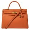 Hermes Orange Togo Leather Gold Plated Kelly Retourne 35 Bag For Women 2 Hermes Orange Togo Leather Gold Plated Kelly Retourne 35 Bag For Women -Deals Hermes Store luxury women hermes used handbags p586757 017