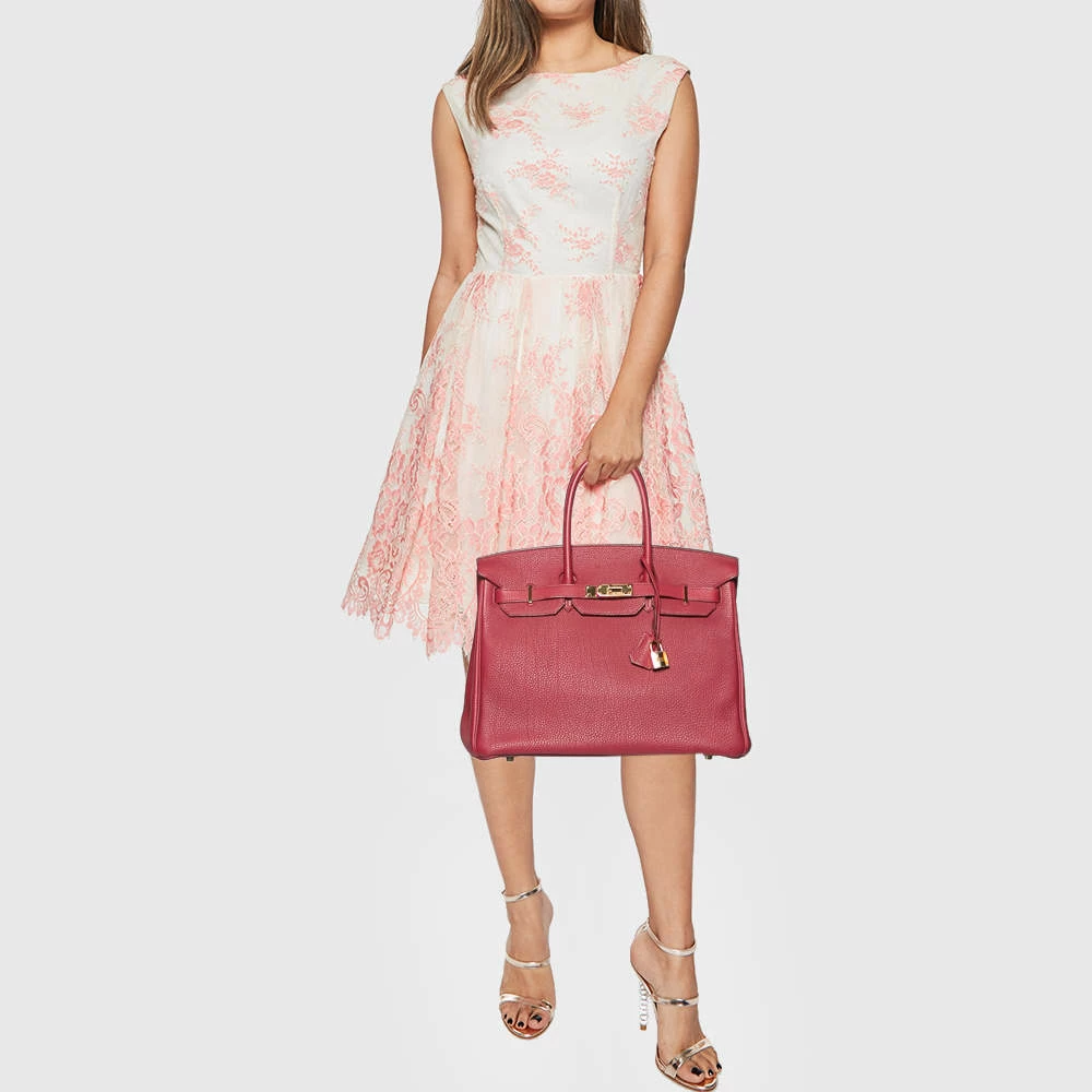 Hermes Tosca Togo Leather Gold Plated Birkin 35 Bag For Women 4 Hermes Tosca Togo Leather Gold Plated Birkin 35 Bag For Women - Image 2