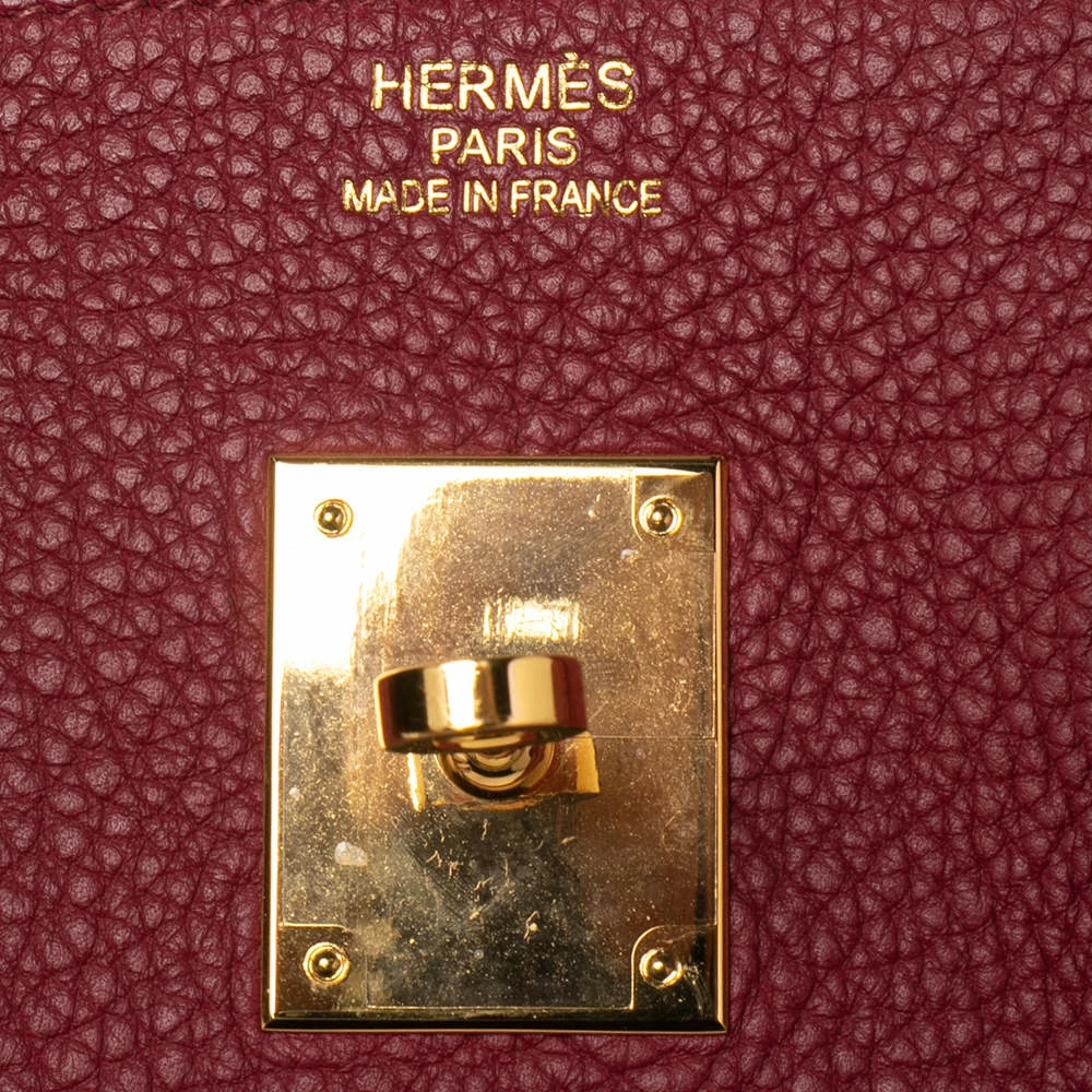Hermes Tosca Togo Leather Gold Plated Birkin 35 Bag For Women 14 Hermes Tosca Togo Leather Gold Plated Birkin 35 Bag For Women - Image 12