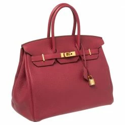 Hermes Tosca Togo Leather Gold Plated Birkin 35 Bag For Women 20 Hermes Tosca Togo Leather Gold Plated Birkin 35 Bag For Women -Deals Hermes Store luxury women hermes used handbags p587263 009
