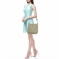 Hermes Sauge Taurillon Clemence Leather Evelyne III PM Bag For Women -Deals Hermes Store luxury women hermes used handbags p588909 001