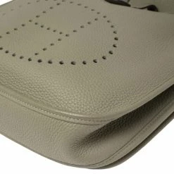 Hermes Sauge Taurillon Clemence Leather Evelyne III PM Bag For Women -Deals Hermes Store luxury women hermes used handbags p588909 009