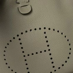 Hermes Sauge Taurillon Clemence Leather Evelyne III PM Bag For Women -Deals Hermes Store luxury women hermes used handbags p588909 010