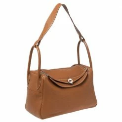 Hermes Gold Taurillon Clemence Leather Palladium Finished Lindy 34 Bag For Women -Deals Hermes Store luxury women hermes used handbags p590107 013