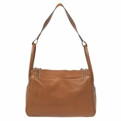 Hermes Gold Taurillon Clemence Leather Palladium Finished Lindy 34 Bag For Women -Deals Hermes Store luxury women hermes used handbags p590107 015