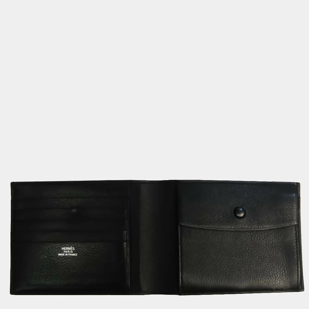 Hermes Top 24 Women's Taurillon Clemence Leather Wallet (bi-fold) Black BF540456 For Women 10 Hermes Top 24 Women's Taurillon Clemence Leather Wallet (bi-fold) Black BF540456 For Women - Image 8
