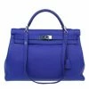 Hermes Bleu Royale Cuir Palladium Hardware Kelly 40 For Women