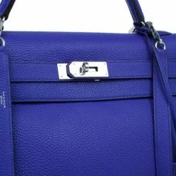 Hermes Bleu Royale Cuir Palladium Hardware Kelly 40 For Women -Deals Hermes Store luxury women hermes used handbags p5994 007