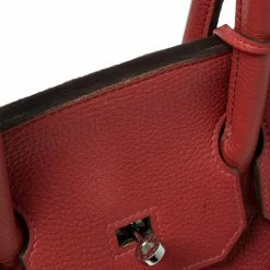 Hermes Rouge Piment Togo Leather Palladium Plated Birkin 35 Bag For Women 30 Hermes Rouge Piment Togo Leather Palladium Plated Birkin 35 Bag For Women -Deals Hermes Store luxury women hermes used handbags p600824 015