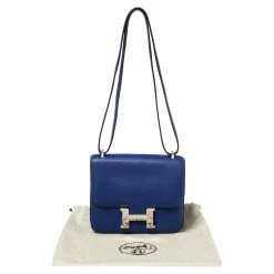 Hermes Hermès Bleu Electric Swift Leather Palladium Hardware Constance 18 Bag For Women -Deals Hermes Store luxury women hermes used handbags p601560 006