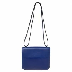 Hermes Hermès Bleu Electric Swift Leather Palladium Hardware Constance 18 Bag For Women -Deals Hermes Store luxury women hermes used handbags p601560 007