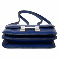 Hermes Hermès Bleu Electric Swift Leather Palladium Hardware Constance 18 Bag For Women -Deals Hermes Store luxury women hermes used handbags p601560 008