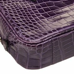 Hermes Amethyst Shiny Alligator Plume Elan 22 Bag For Women -Deals Hermes Store luxury women hermes used handbags p601752 005