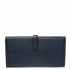 Hermes Hermès Bleu Indigo Swift Leather Elan Jige 29 Clutch For Women -Deals Hermes Store luxury women hermes used handbags p602041 007