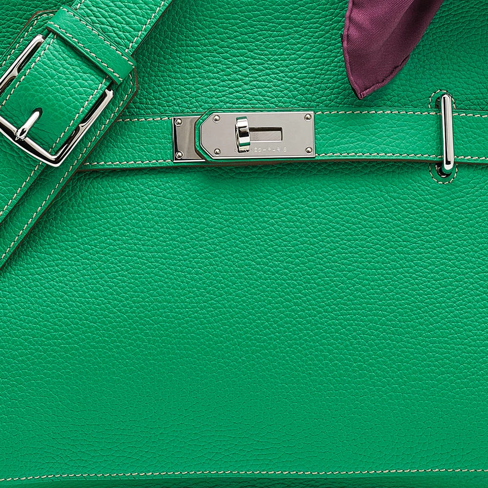 Hermes Bambou/Gris Tourterelle Togo Leather Jypsiere 34 Bag For Women 9 Hermes Bambou/Gris Tourterelle Togo Leather Jypsiere 34 Bag For Women - Image 7