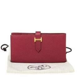 Hermes Hermés Rose Imperial Epsom Leather Bearn Gusset Wallet For Women -Deals Hermes Store luxury women hermes used handbags p605917 001