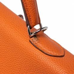 Hermes Orange Togo Leather Palladium Hardware Kelly Retourne 35 Bag For Women -Deals Hermes Store luxury women hermes used handbags p606425 012