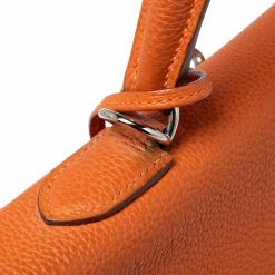 Hermes Orange Togo Leather Palladium Hardware Kelly Retourne 35 Bag For Women -Deals Hermes Store luxury women hermes used handbags p606425 015