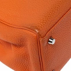 Hermes Orange Togo Leather Palladium Hardware Kelly Retourne 35 Bag For Women -Deals Hermes Store luxury women hermes used handbags p606425 019
