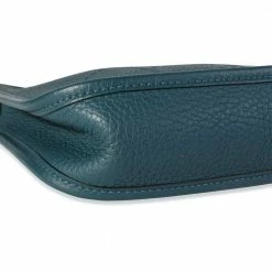 Hermes Blue Clemence Leather Amazone Evelyne TPM Shoulder Bag For Women -Deals Hermes Store luxury women hermes used handbags p606748 002