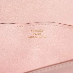 Hermes Pink Calf Leather Dogon Long Wallet For Women -Deals Hermes Store luxury women hermes used handbags p611622 004