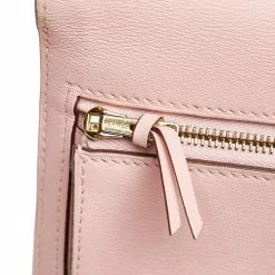 Hermes Pink Calf Leather Dogon Long Wallet For Women -Deals Hermes Store luxury women hermes used handbags p611622 006