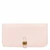 Hermes Pink Calf Leather Dogon Long Wallet For Women -Deals Hermes Store luxury women hermes used handbags p611622 010