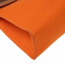 Hermes Orange/Natural Canvas And Leather Herbag Zip PM Bag For Women -Deals Hermes Store luxury women hermes used handbags p613054 001