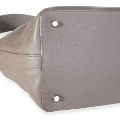 Hermes Grey Leather Toolbox 20 Satchel Bag For Women -Deals Hermes Store luxury women hermes used handbags p614323 007