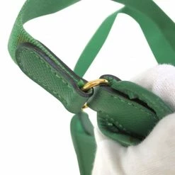 Hermes Green Courchevel Leather Vespa PM Bag For Women -Deals Hermes Store luxury women hermes used handbags p61447 007