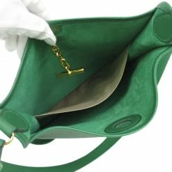 Hermes Green Courchevel Leather Vespa PM Bag For Women -Deals Hermes Store luxury women hermes used handbags p61447 008
