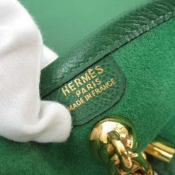 Hermes Green Courchevel Leather Vespa PM Bag For Women -Deals Hermes Store luxury women hermes used handbags p61447 012