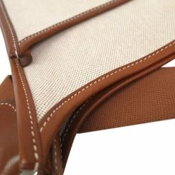 Hermes Bi Color Toile Canvas/Leather Evelyne II PM Bag For Women -Deals Hermes Store luxury women hermes used handbags p61448 008