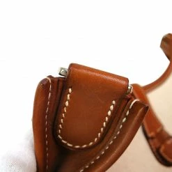 Hermes Bi Color Toile Canvas/Leather Evelyne II PM Bag For Women -Deals Hermes Store luxury women hermes used handbags p61448 010