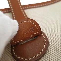 Hermes Bi Color Toile Canvas/Leather Evelyne II PM Bag For Women -Deals Hermes Store luxury women hermes used handbags p61448 013