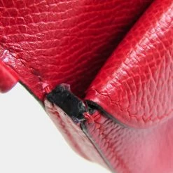 Hermes Bourgogne Unisex Courchevel Leather Coin Purse/coin Case Red Col BF542114 For Women -Deals Hermes Store luxury women hermes used handbags p614573 007