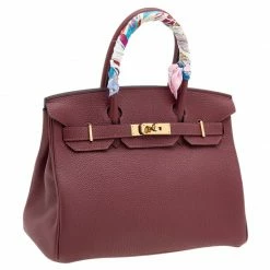 Hermes Hermès Rouge H Togo Leather Gold Finished Birkin 30 Bag For Women -Deals Hermes Store luxury women hermes used handbags p614998 1648457697 013