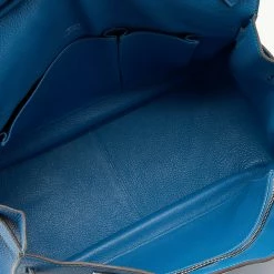 Hermes Bleu Izmir Togo Leather Palladium Hardware Jypsiere 34 Bag For Women -Deals Hermes Store luxury women hermes used handbags p621986 002