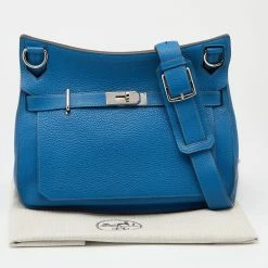 Hermes Bleu Izmir Togo Leather Palladium Hardware Jypsiere 34 Bag For Women -Deals Hermes Store luxury women hermes used handbags p621986 015