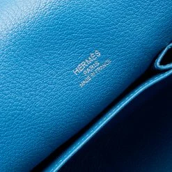Hermes Bleu Izmir Togo Leather Palladium Hardware Jypsiere 34 Bag For Women -Deals Hermes Store luxury women hermes used handbags p621986 019