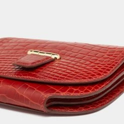 Hermes Geranium Alligator Mini Convoyeur Bag For Women -Deals Hermes Store luxury women hermes used handbags p622828 011