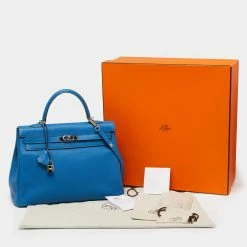 Hermes Mykonos Togo Leather Palladium Finish Kelly Retourne 35 Bag For Women -Deals Hermes Store luxury women hermes used handbags p624734 015