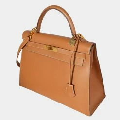 Hermes Natural Vache Sellier Leather Kelly 32 GHW Bag For Women -Deals Hermes Store luxury women hermes used handbags p625308 004